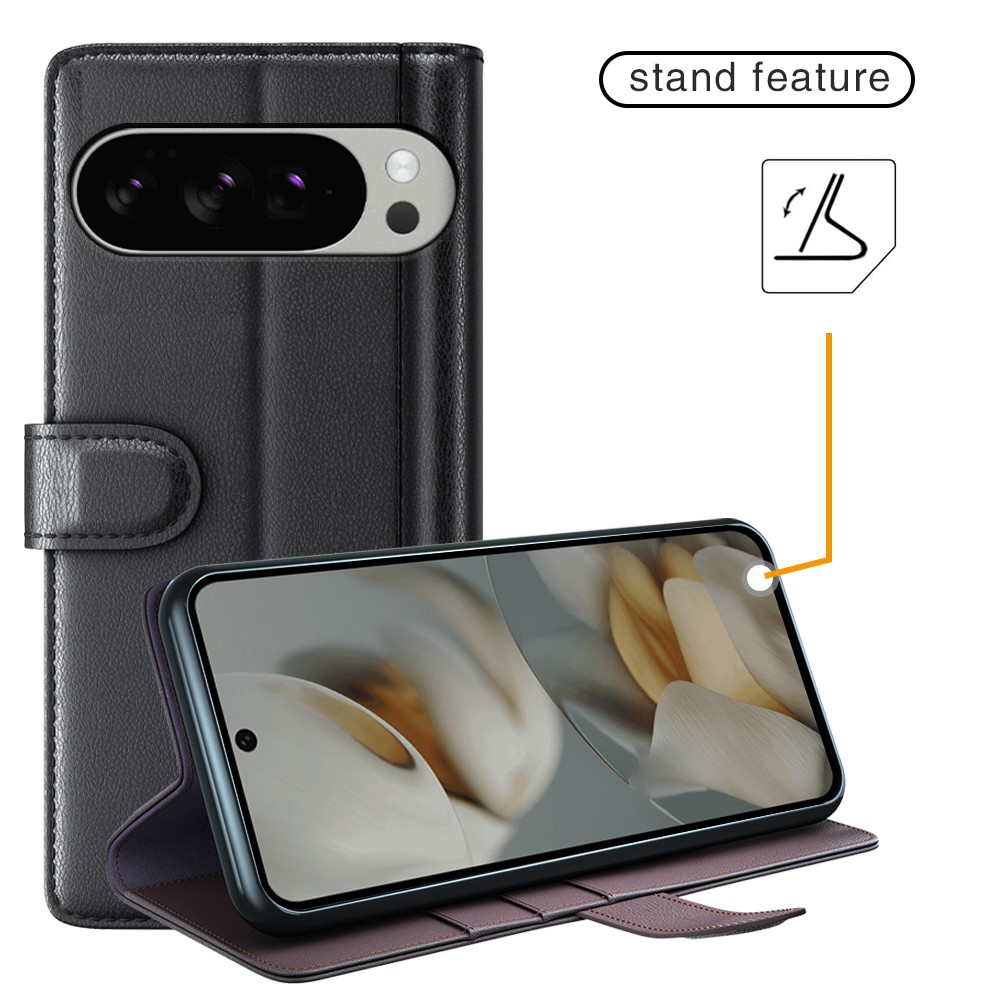  Google Pixel 10 Pro XL Fodral Premium Äkta Läder Brun - Teknikhallen.se
