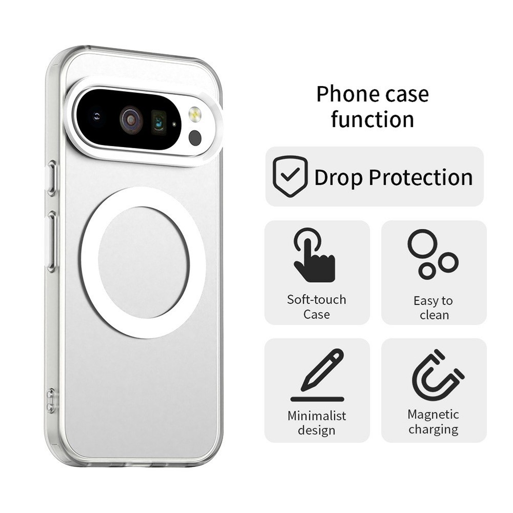  Google Pixel 10 Pro XL Skal MagSafe Hybrid Transparent - Teknikhallen.se