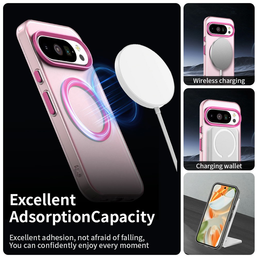  Google Pixel 10 Pro XL Skal MagSafe Hybrid Rosa - Teknikhallen.se