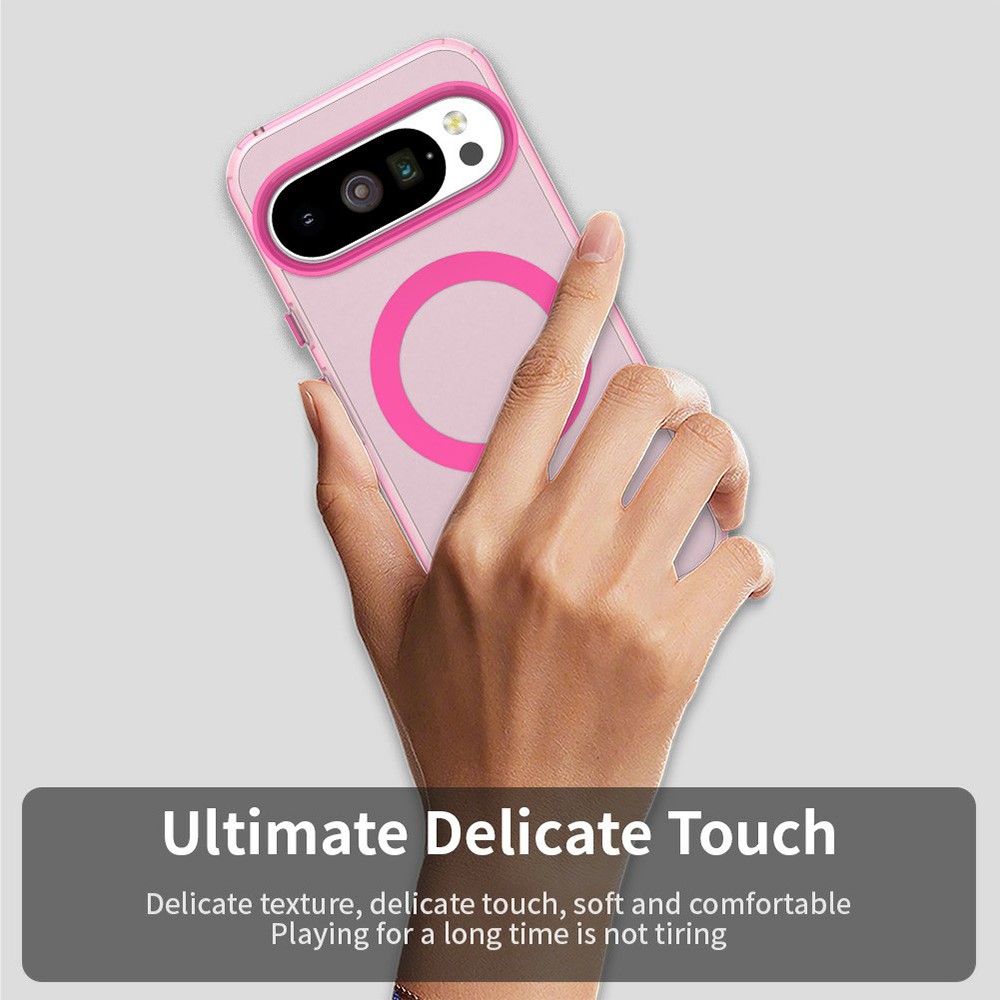  Google Pixel 10 Pro XL Skal MagSafe Hybrid Rosa - Teknikhallen.se