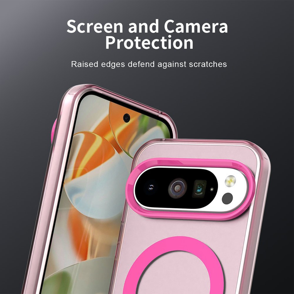  Google Pixel 10 Pro XL Skal MagSafe Hybrid Rosa - Teknikhallen.se