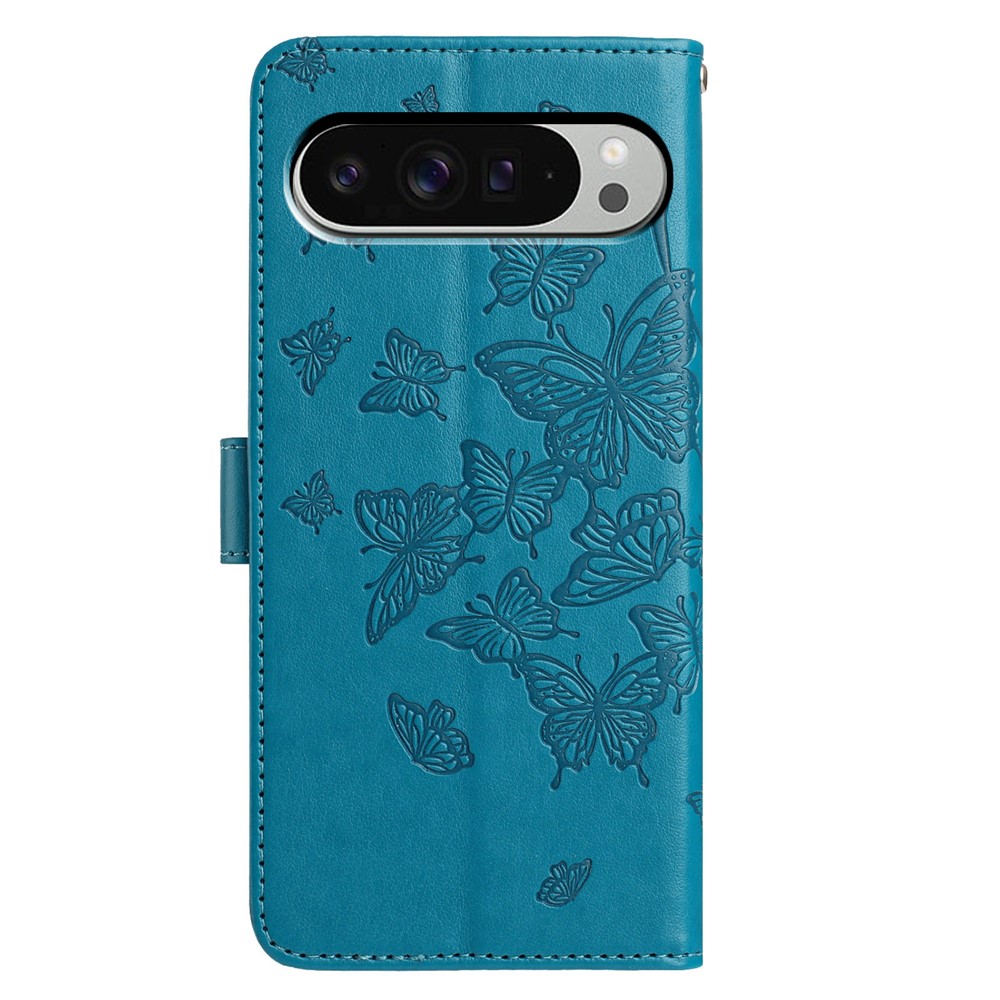  Google Pixel 10 Pro XL/ 9 Pro XL Fodral Fjäril Tryck Blå - Teknikhallen.se