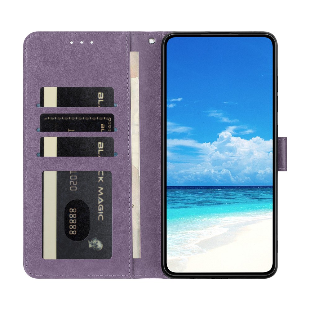  Google Pixel 10 Pro XL/ 9 Pro XL Fodral Fjäril Tryck Lila - Teknikhallen.se