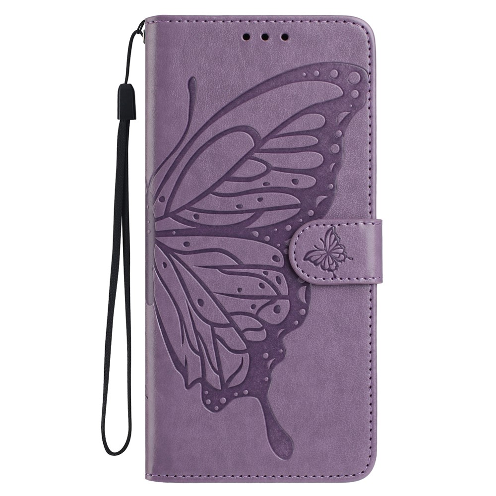  Google Pixel 10 Pro XL/ 9 Pro XL Fodral Fjäril Tryck Lila - Teknikhallen.se