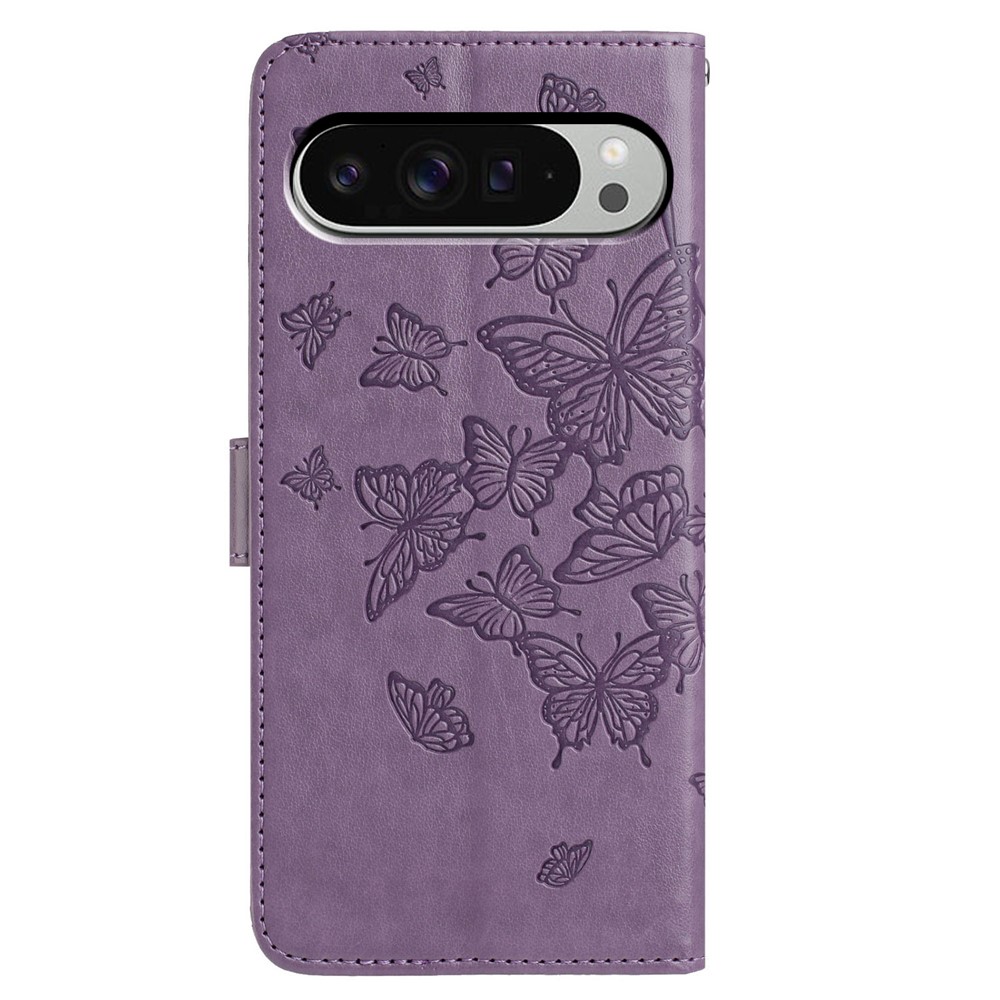  Google Pixel 10 Pro XL/ 9 Pro XL Fodral Fjäril Tryck Lila - Teknikhallen.se