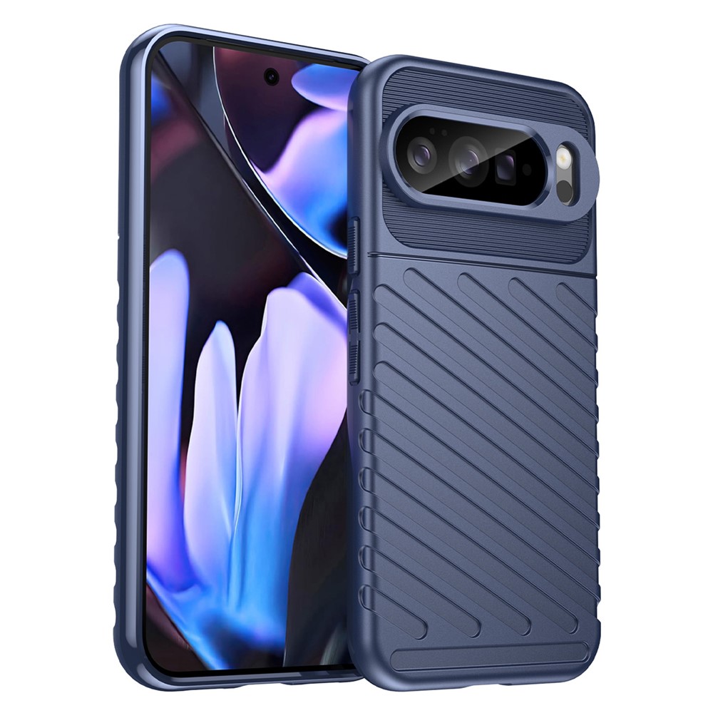  Google Pixel 10 Pro XL Skal Twill Textur Blå - Teknikhallen.se