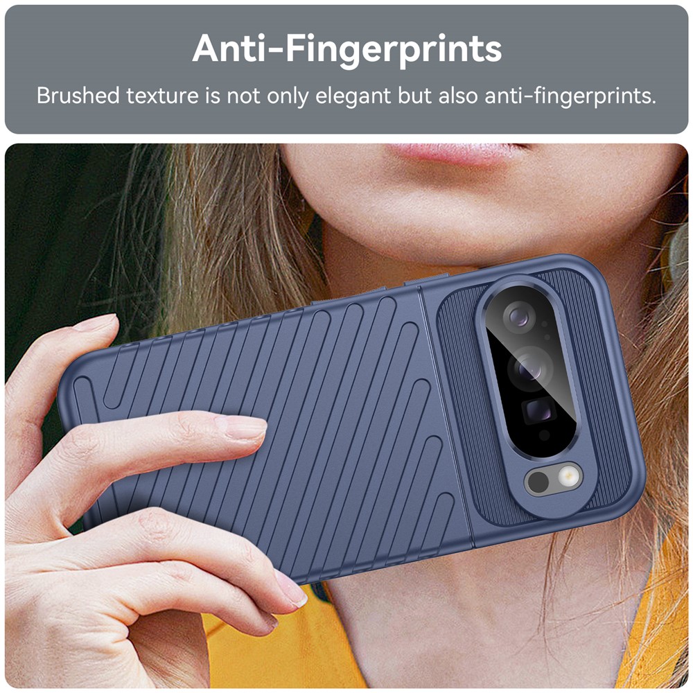  Google Pixel 10 Pro XL Skal Twill Textur Blå - Teknikhallen.se