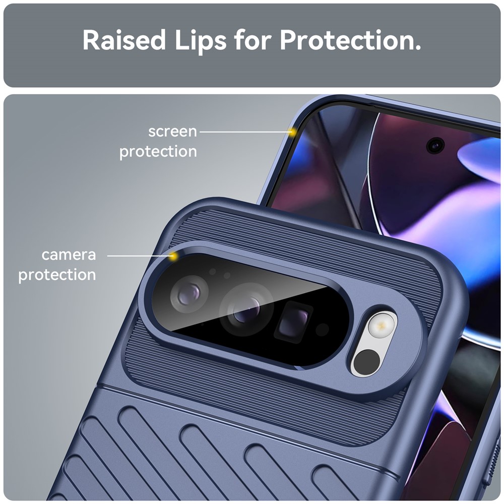  Google Pixel 10 Pro XL Skal Twill Textur Blå - Teknikhallen.se