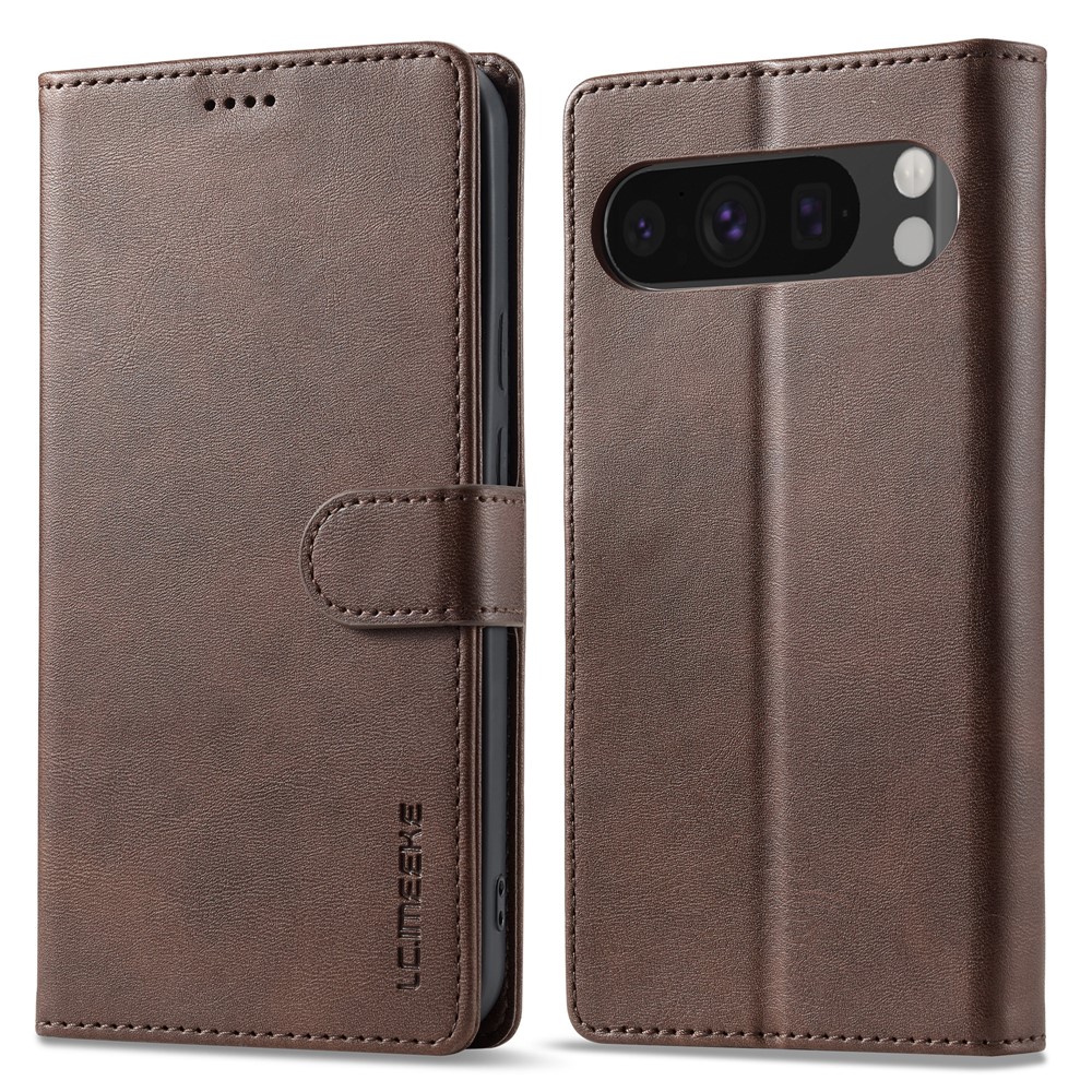 LC.IMEEKE LC.IMEEKE Google Pixel 10 Pro XL Fodral Läder Brun - Teknikhallen.se