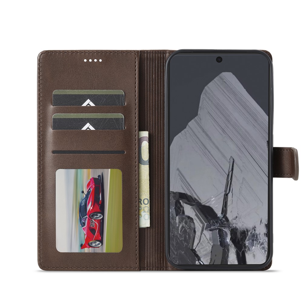 LC.IMEEKE LC.IMEEKE Google Pixel 10 Pro XL Fodral Läder Brun - Teknikhallen.se