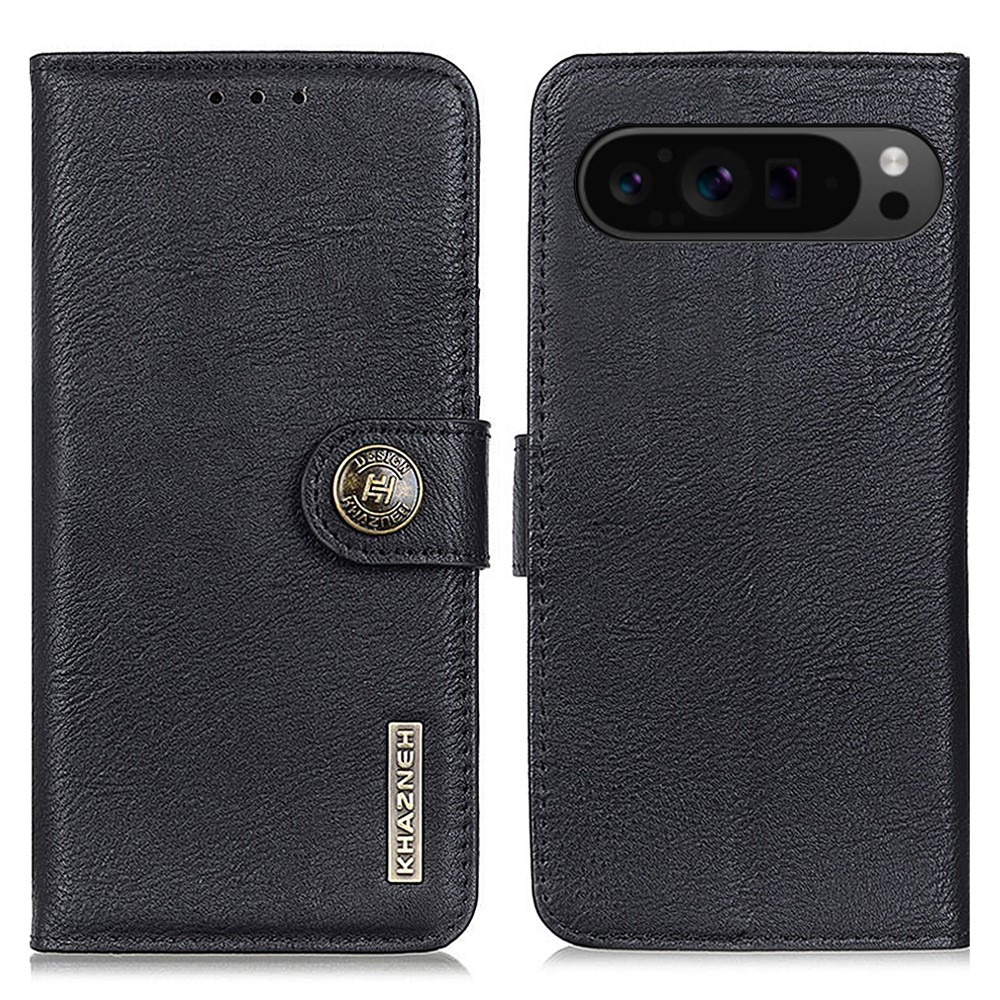KHAZNEH KHAZNEH Google Pixel 10 Pro XL/ 9 Pro XL Fodral Läder Svart - Teknikhallen.se