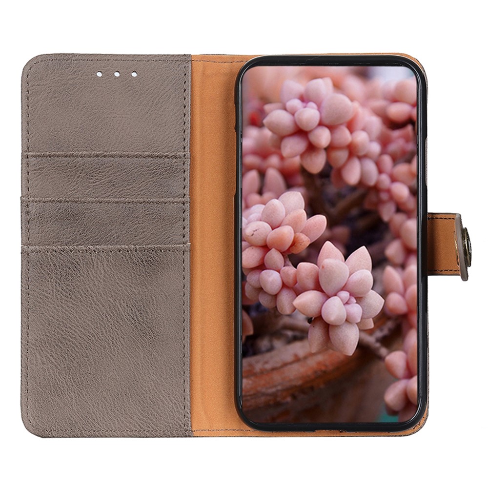 KHAZNEH KHAZNEH Google Pixel 10 Pro XL/ 9 Pro XL Fodral Läder Khaki - Teknikhallen.se