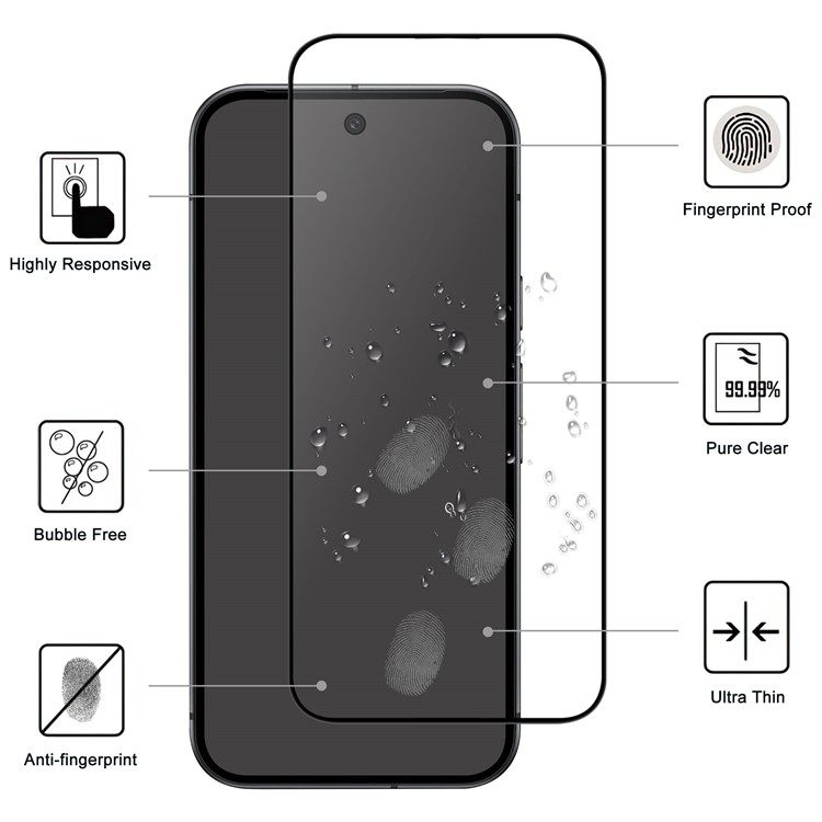  Google Pixel 10 Pro XL Skärmskydd Heltäckande Härdat Glas - Teknikhallen.se