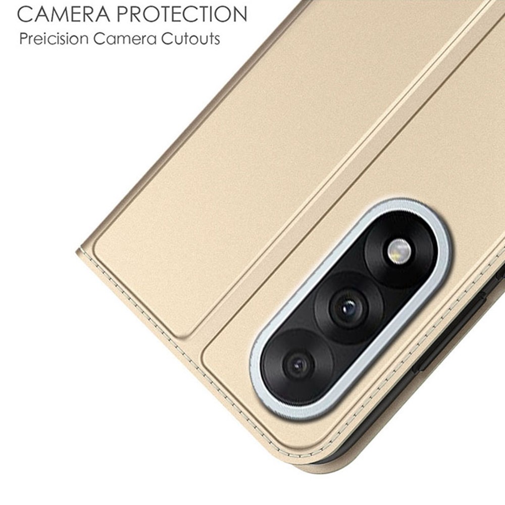  OnePlus Nord 5 5G Fodral Flip Läder Guld - Teknikhallen.se