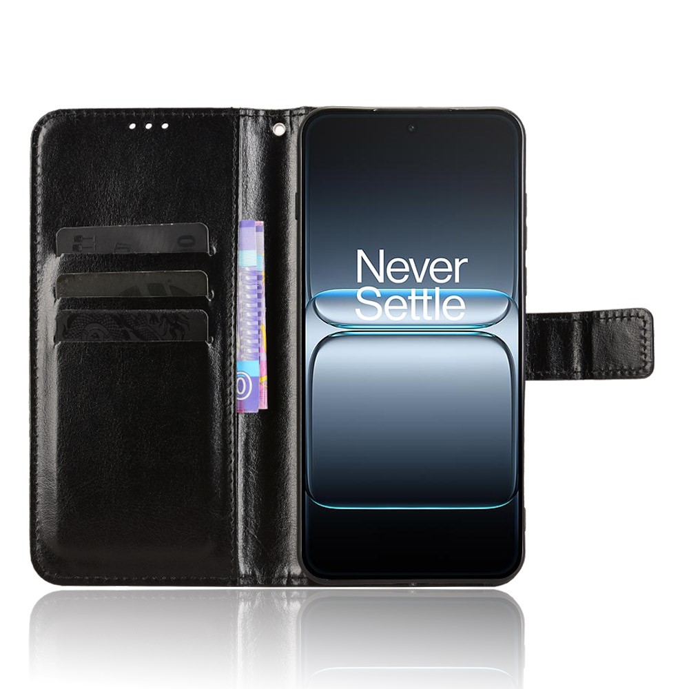  OnePlus Nord 5 5G Fodral Crazy Horse Läder Svart - Teknikhallen.se