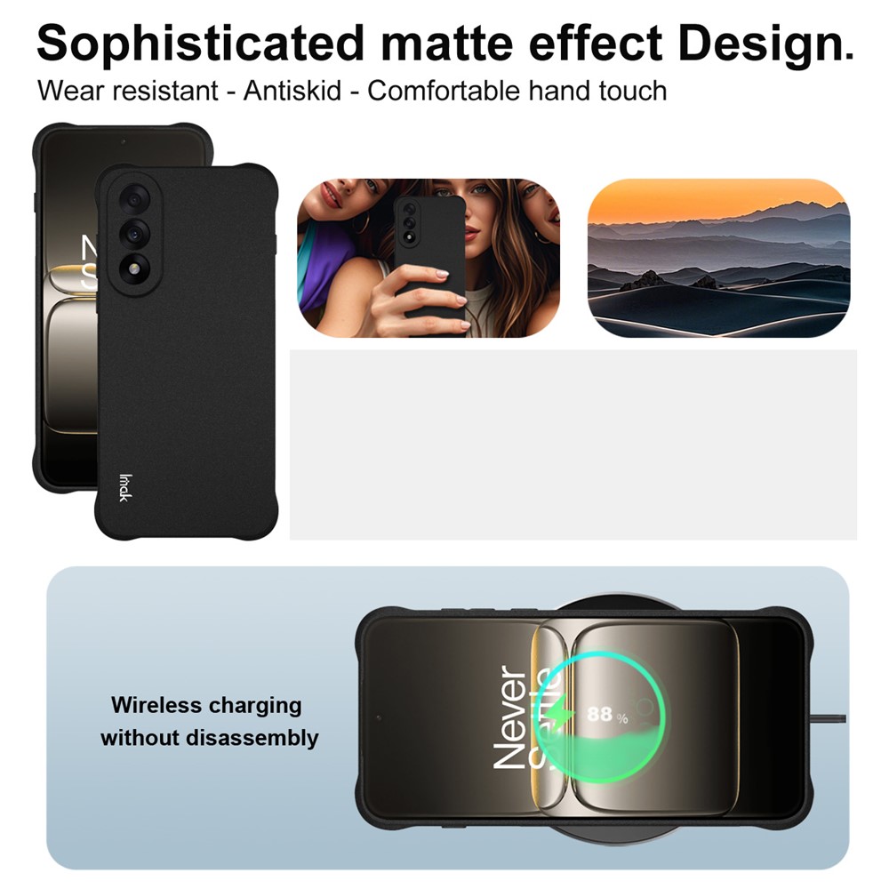 IMAK IMAK OnePlus Nord 5 5G Skal Airbag Shockproof TPU Svart - Teknikhallen.se