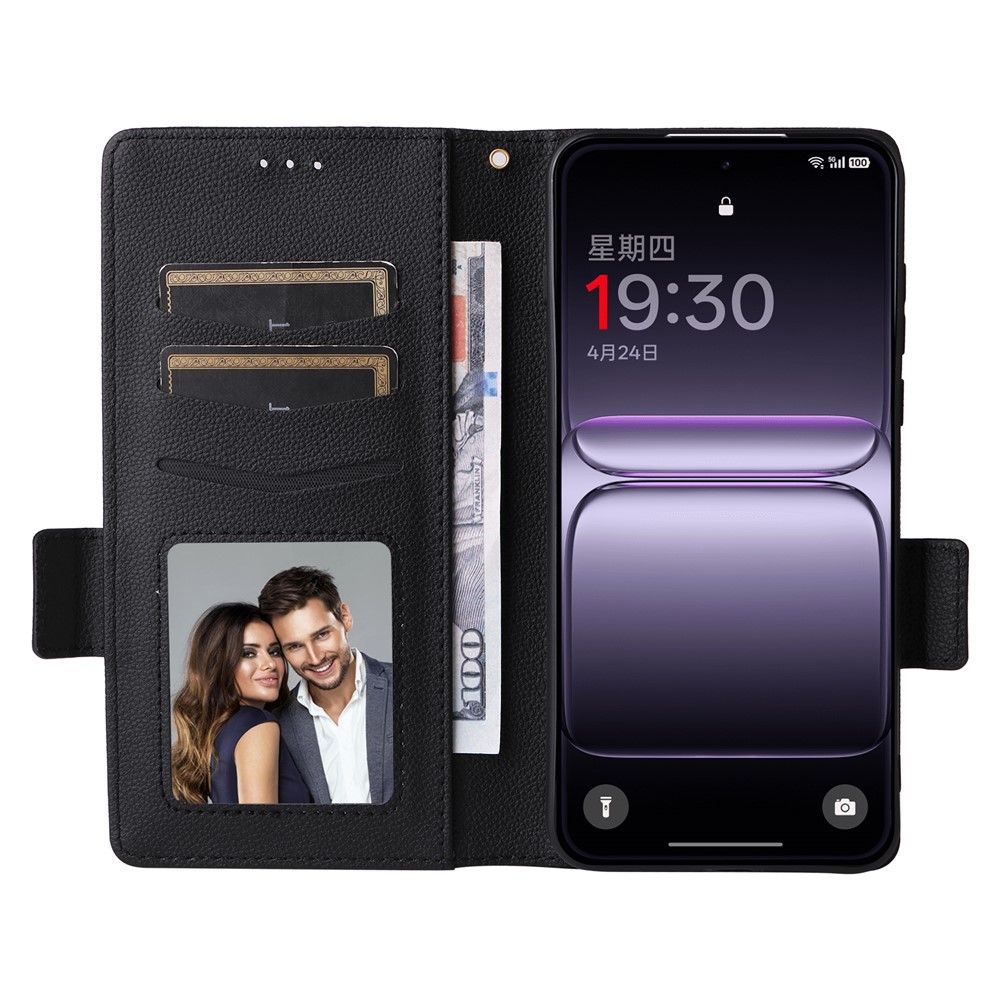  OnePlus Nord 5 5G Fodral Litchi Läder Svart - Teknikhallen.se