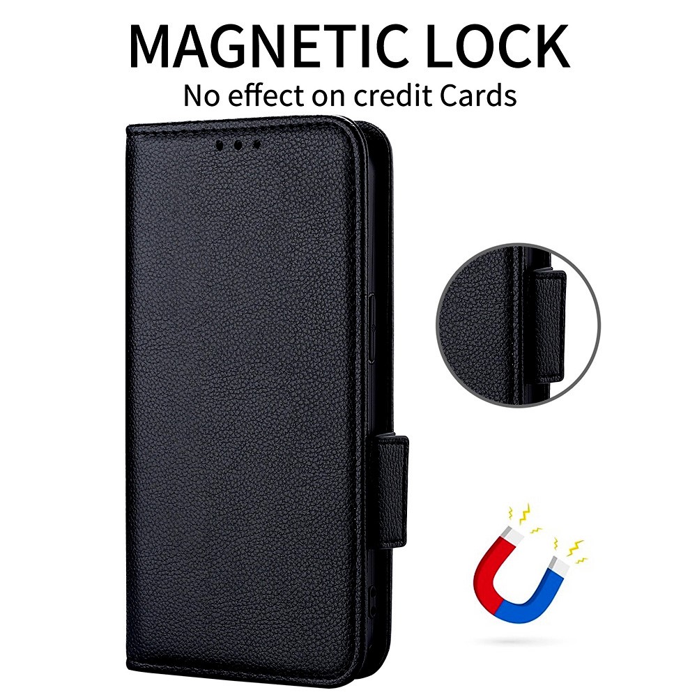  OnePlus Nord 5 5G Fodral Litchi Läder Svart - Teknikhallen.se