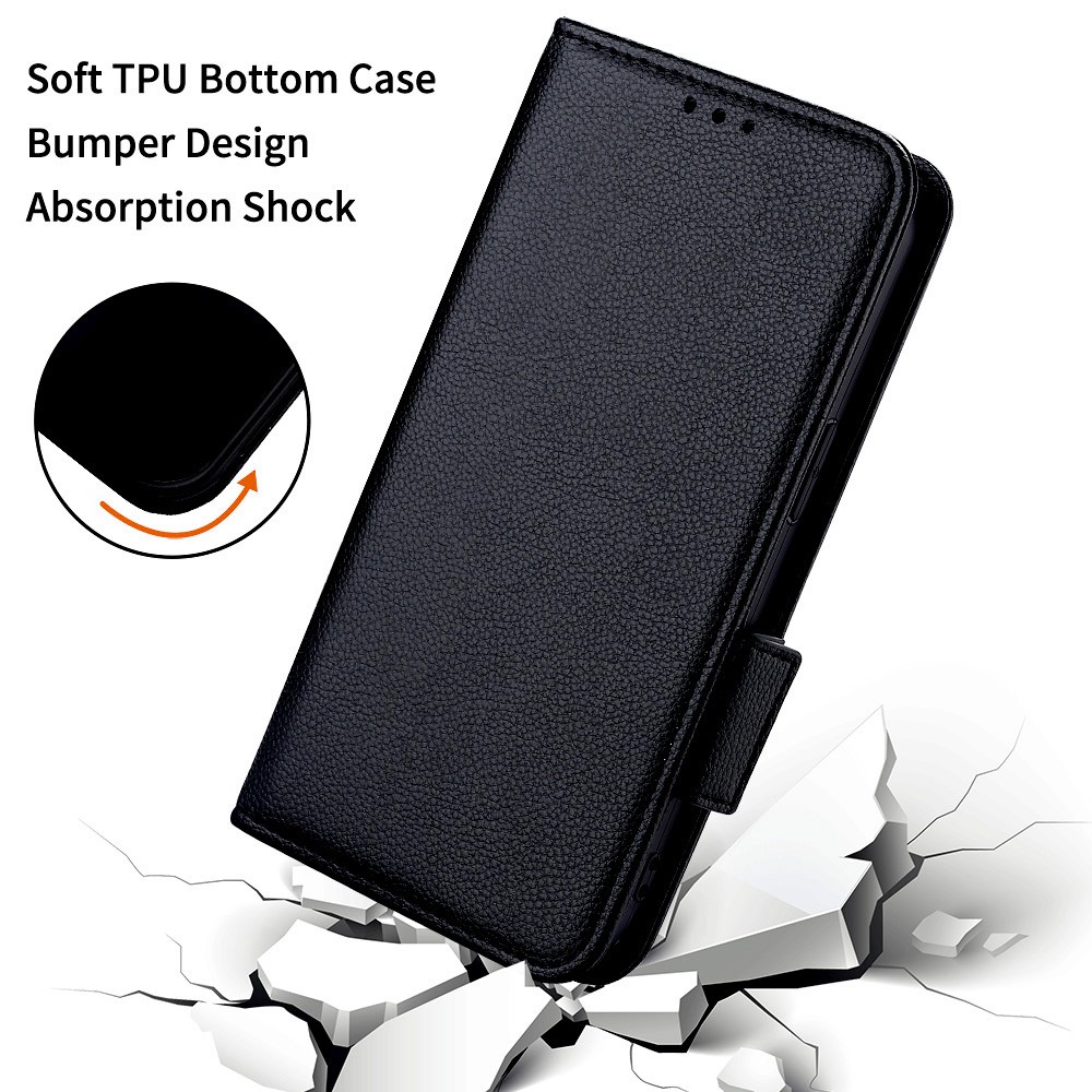  OnePlus Nord 5 5G Fodral Litchi Läder Svart - Teknikhallen.se