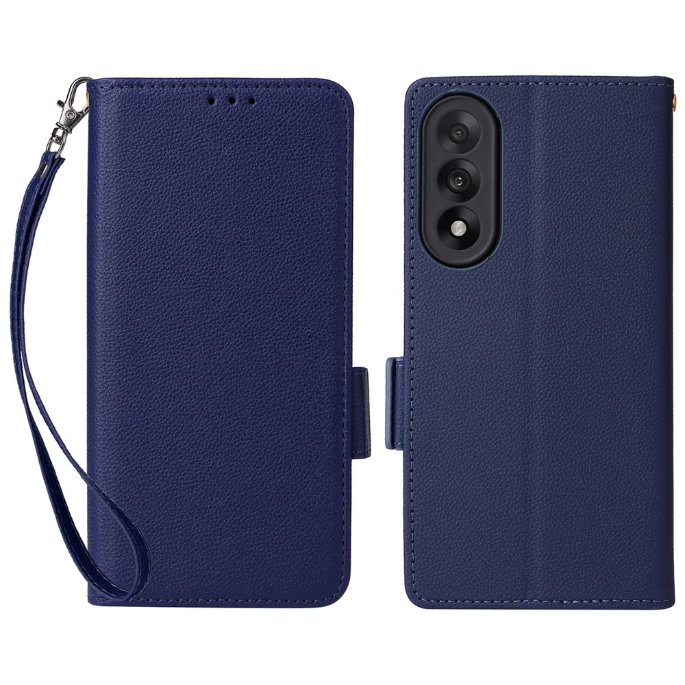 OnePlus Nord 5 5G Fodral Litchi Läder Mörk Blå - Teknikhallen.se