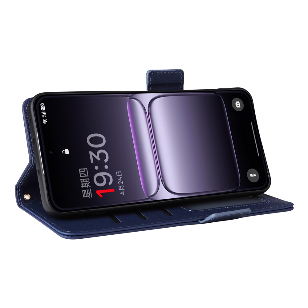  OnePlus Nord 5 5G Fodral Litchi Läder Mörk Blå - Teknikhallen.se