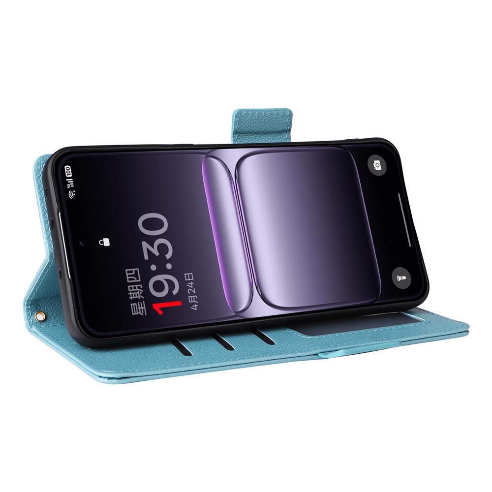  OnePlus Nord 5 5G Fodral Litchi Läder Blå - Teknikhallen.se