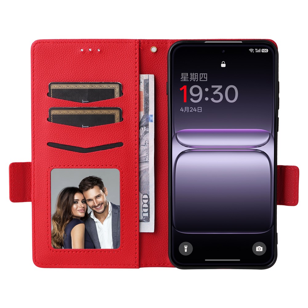  OnePlus Nord 5 5G Fodral Litchi Läder Röd - Teknikhallen.se
