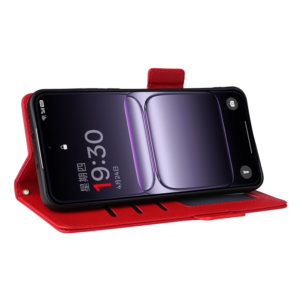  OnePlus Nord 5 5G Fodral Litchi Läder Röd - Teknikhallen.se