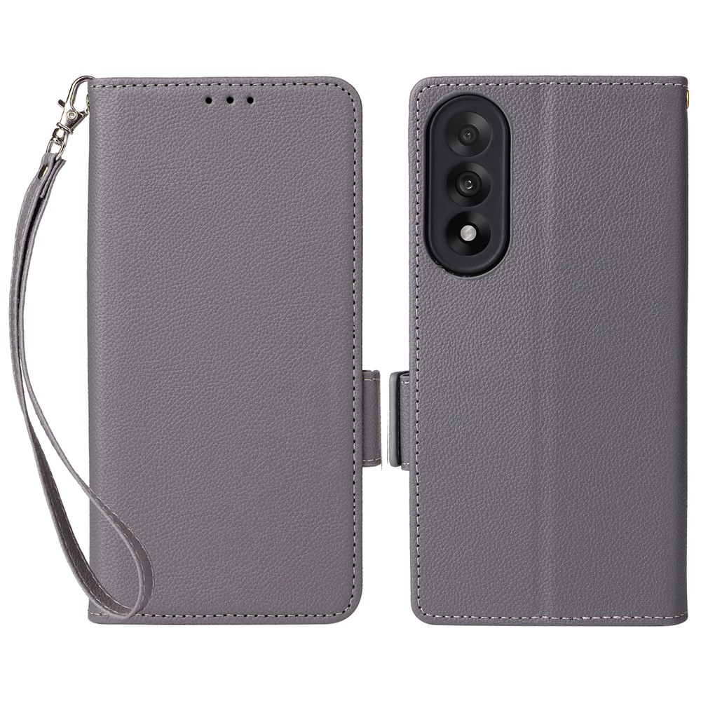  OnePlus Nord 5 5G Fodral Litchi Läder Grå - Teknikhallen.se