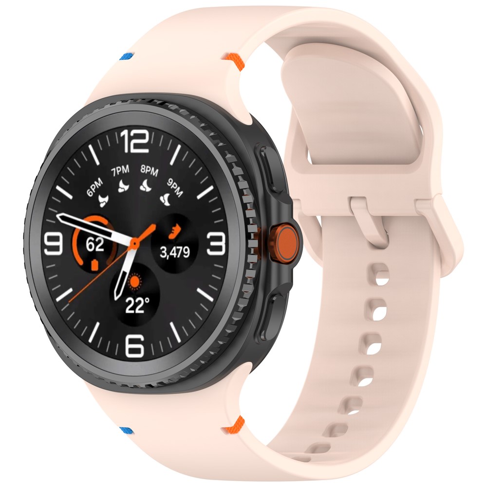  Galaxy Watch 8 46/44/40 mm Klockarmband Silkon Rosa - Teknikhallen.se
