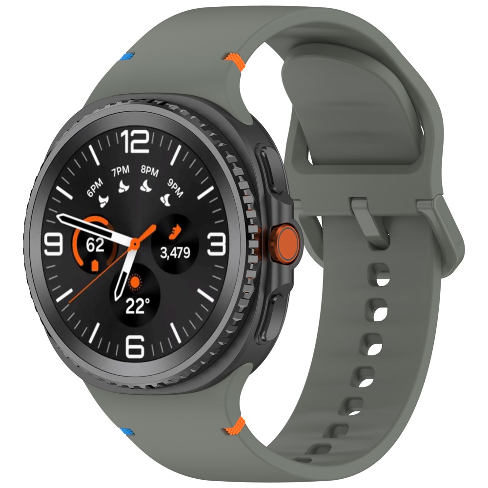  Galaxy Watch 8 46/44/40 mm Klockarmband Silkon Militär Grön - Teknikhallen.se
