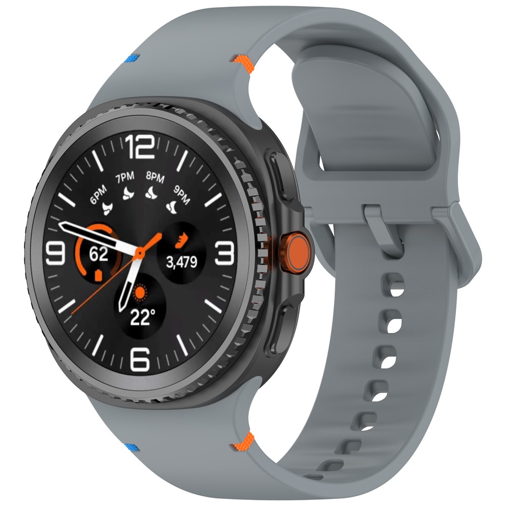  Galaxy Watch 8 46/44/40 mm Klockarmband Silkon Grå - Teknikhallen.se