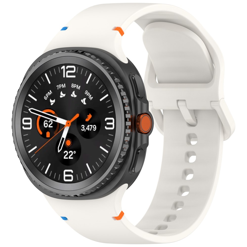  Galaxy Watch 8 46/44/40 mm Klockarmband Silkon Beige - Teknikhallen.se