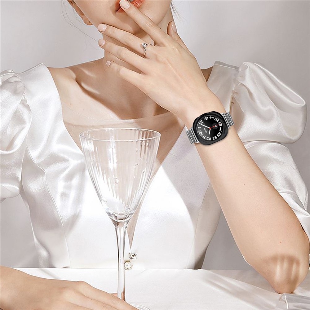  Galaxy Watch 8 46/44/40 mm Armband Rostfritt Stål Silver - Teknikhallen.se