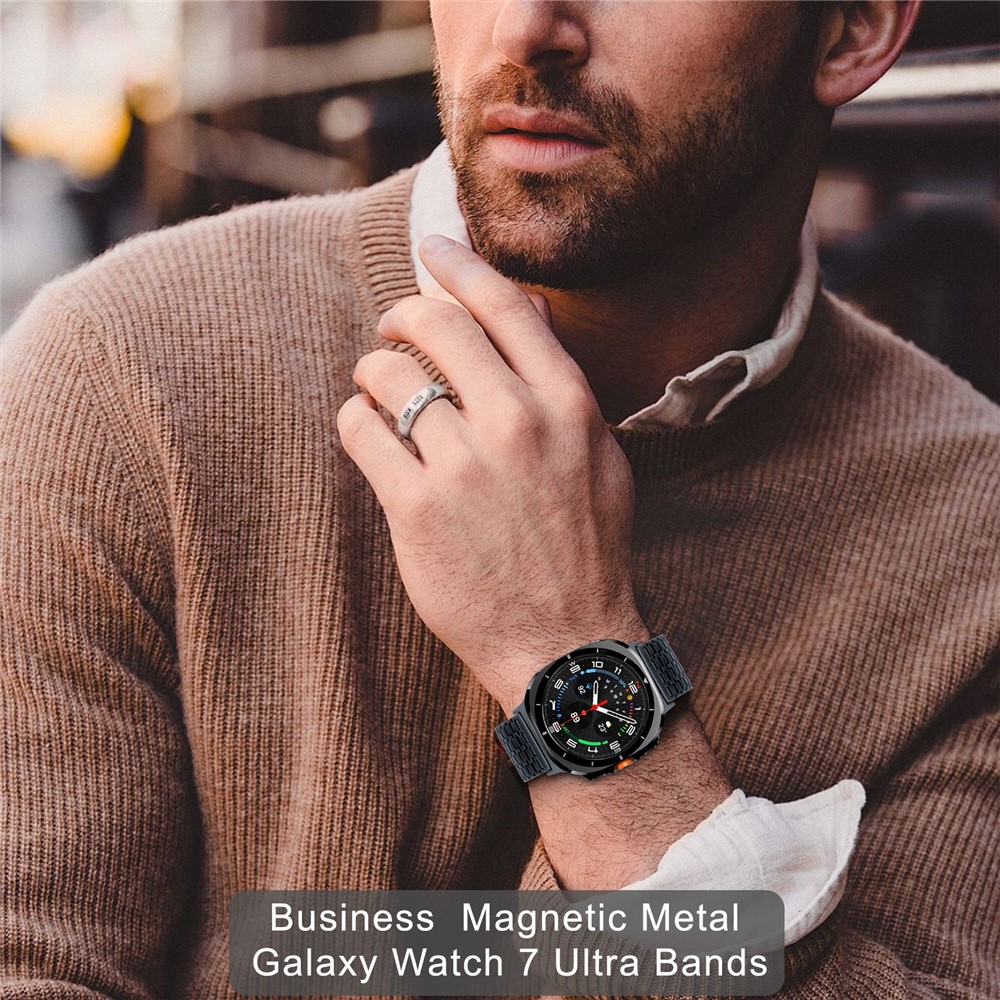  Galaxy Watch 8 46/44/40 mm Armband Magnetisk Loop Grå - Teknikhallen.se