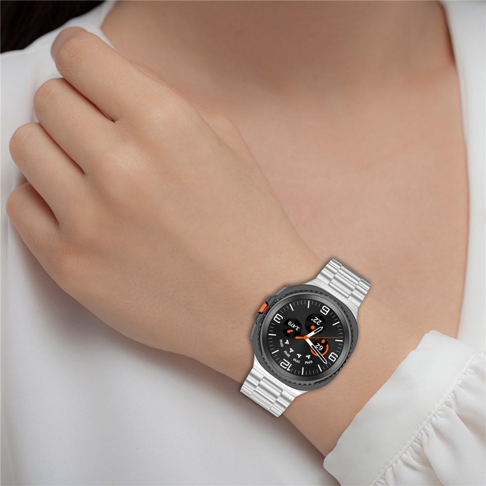  Galaxy Watch 8 46/44/40 mm Armband Rostfritt Stål Silver - Teknikhallen.se