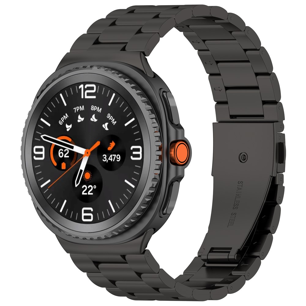  Galaxy Watch 8 46/44/40 mm Armband Rostfritt Stål Svart - Teknikhallen.se