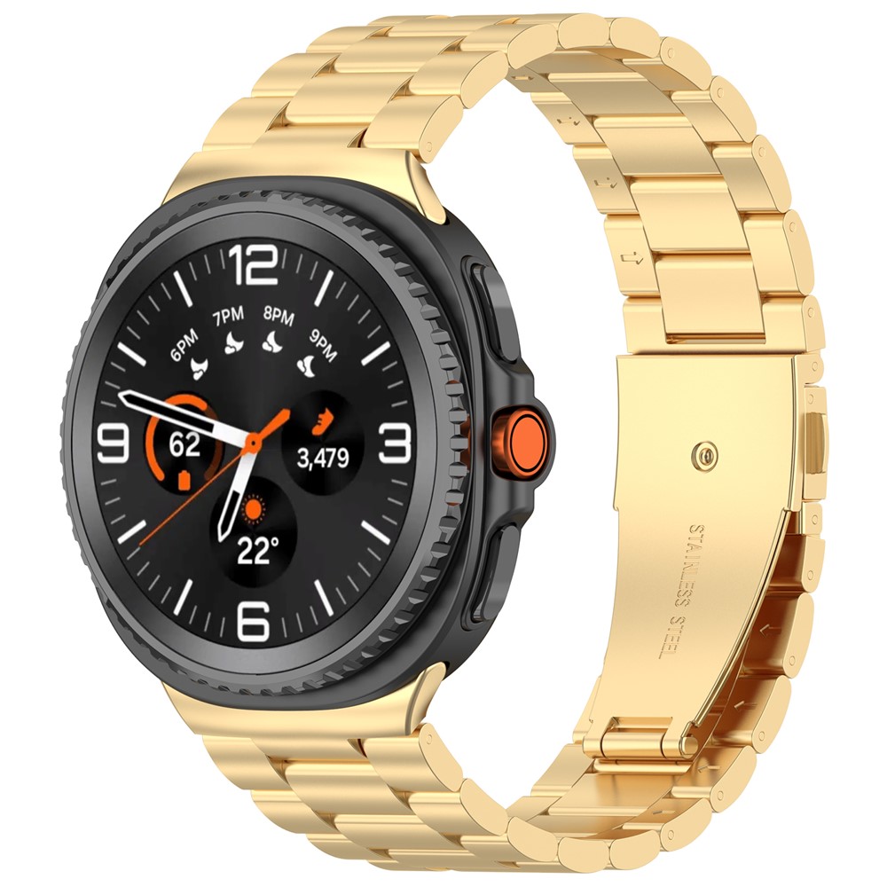  Galaxy Watch 8 46/44/40 mm Armband Rostfritt Stål Guld - Teknikhallen.se