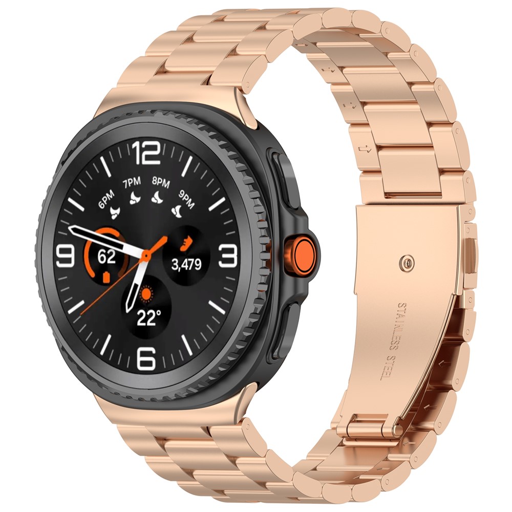  Galaxy Watch 8 46/44/40 mm Armband Rostfritt Stål Roséguld - Teknikhallen.se