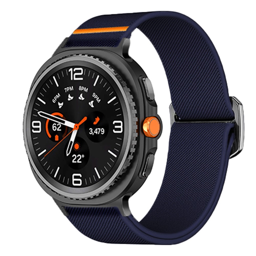  Galaxy Watch 8 46/44/40 mm Armband Justerbart Nylon Mörk Blå - Teknikhallen.se