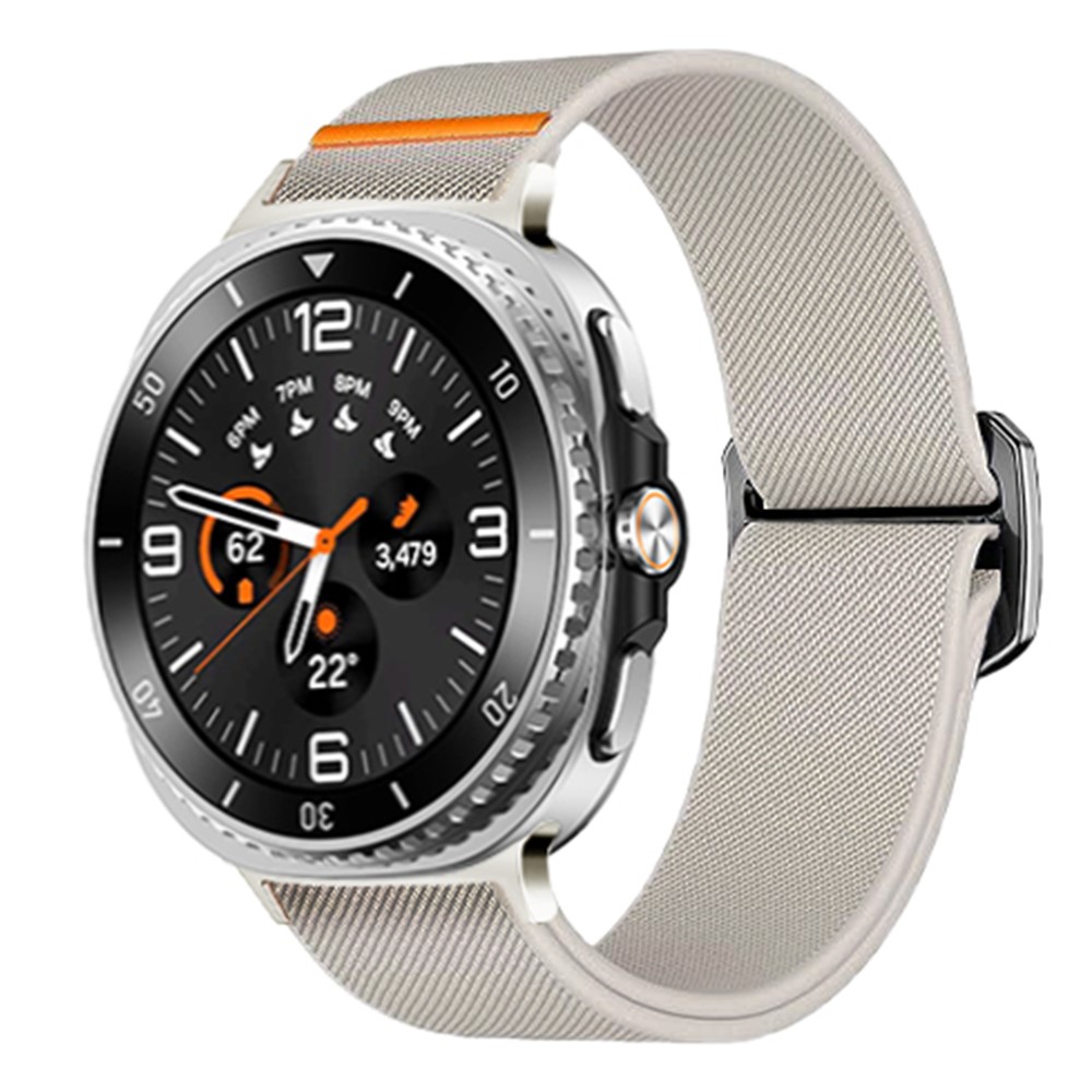  Galaxy Watch 8 46/44/40 mm Armband Justerbart Nylon Starlight - Teknikhallen.se