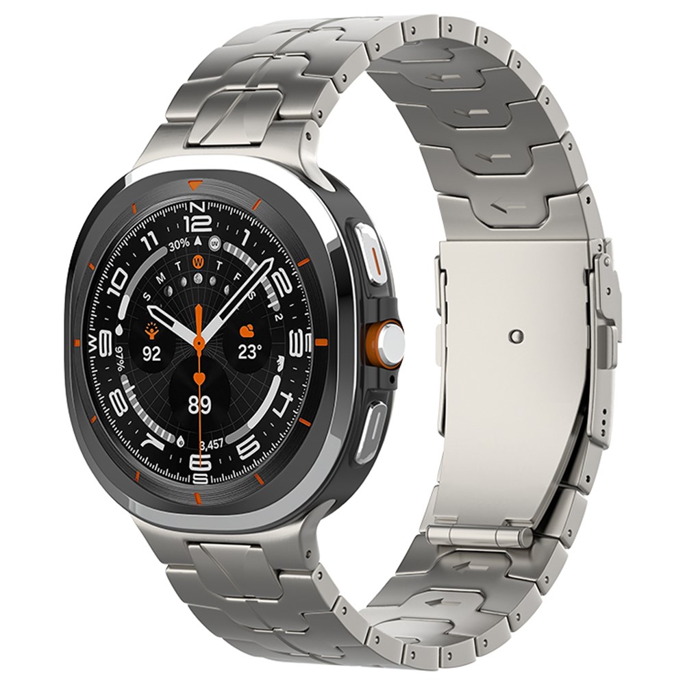  Samsung Galaxy Watch 8 46/44/40 mm Armband Metall Titanium - Teknikhallen.se