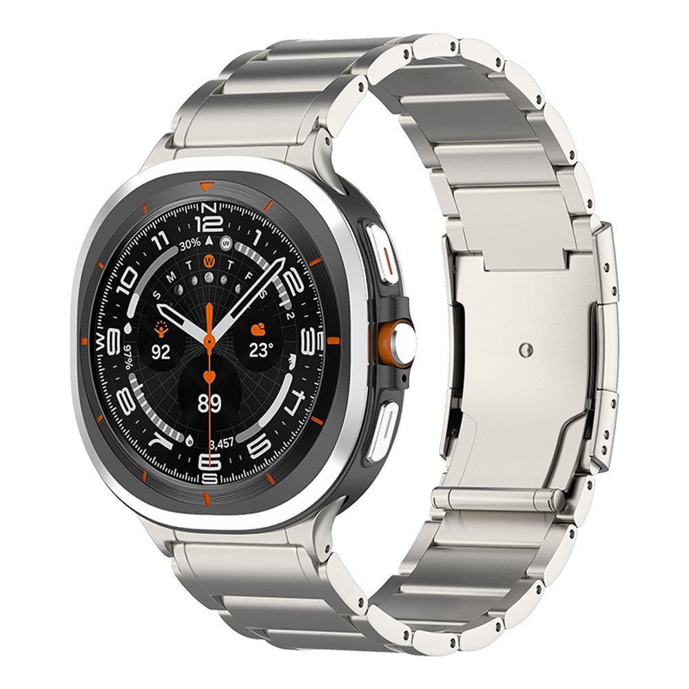  Samsung Galaxy Watch 8 46/44/40 mm Armband Metall Titanium - Teknikhallen.se