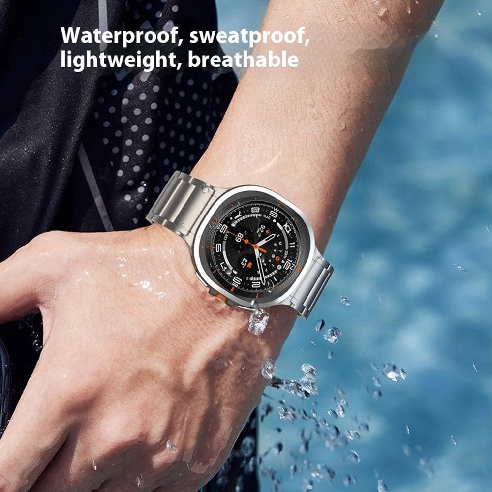  Samsung Galaxy Watch 8 46/44/40 mm Armband Metall Titanium - Teknikhallen.se