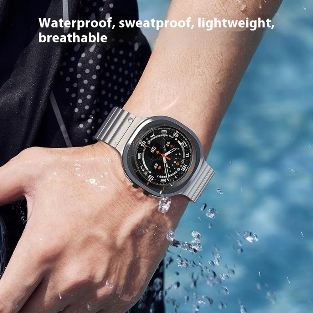  Samsung Galaxy Watch 8 46/44/40 mm Armband Metall Grå - Teknikhallen.se