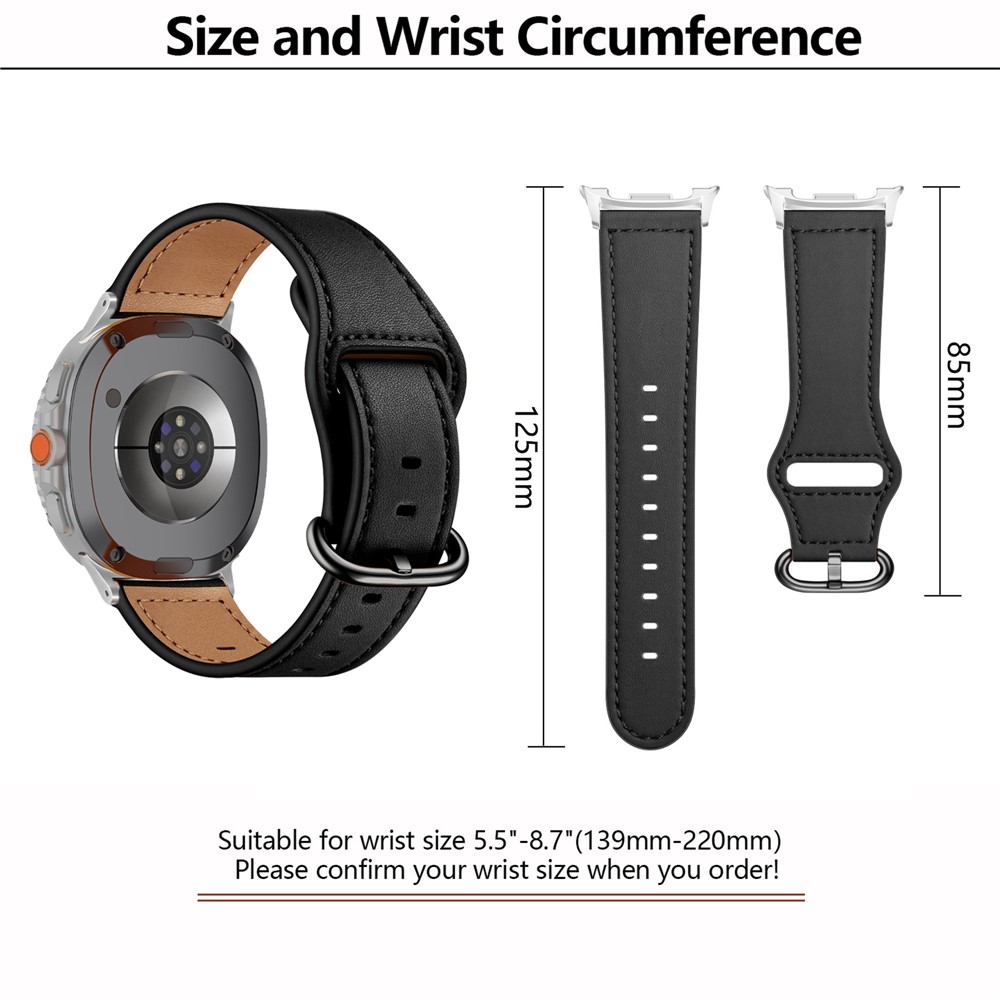 KALEBOL KALEBOL Galaxy Watch 8 46/44/40 mm Armband Äkta Läder - Teknikhallen.se