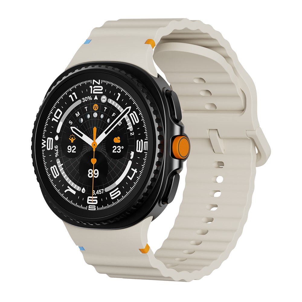 KALEBOL KALEBOL Galaxy Watch 8 46/44/40 mm Armband Wave Beige - Teknikhallen.se