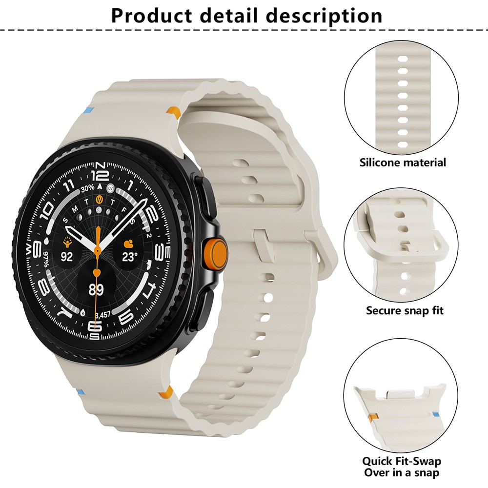 KALEBOL KALEBOL Galaxy Watch 8 46/44/40 mm Armband Wave Rosa - Teknikhallen.se