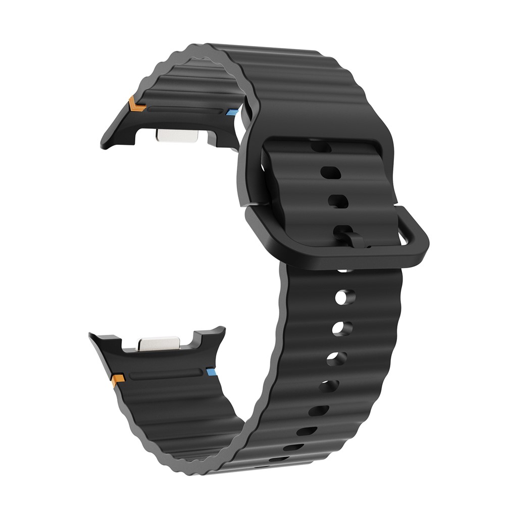 KALEBOL KALEBOL Galaxy Watch 8 46/44/40 mm Armband Wave Svart - Teknikhallen.se