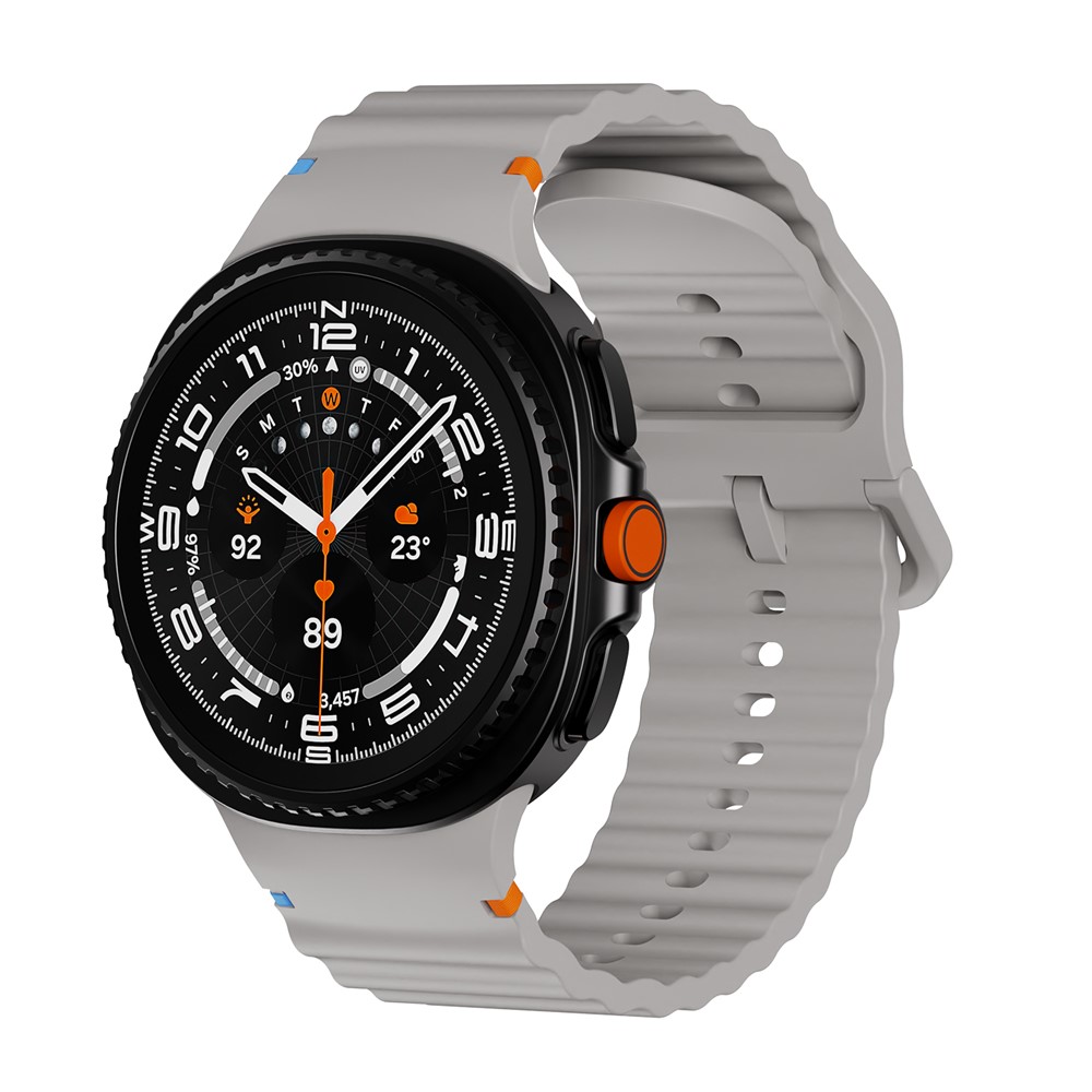 KALEBOL KALEBOL Galaxy Watch 8 46/44/40 mm Armband Wave Grå - Teknikhallen.se